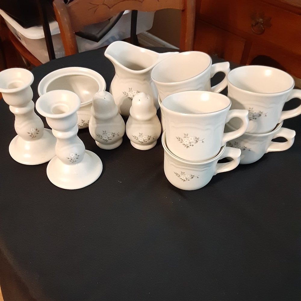 Pfaltzgraff Heirloom Mugs, Creamer, Sugar bowl, Salt & Pepper Shakers, & more